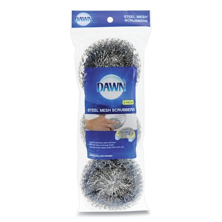 Dawn Ultra Steel Scrubbers, Gray/Silver, 3PK 437777